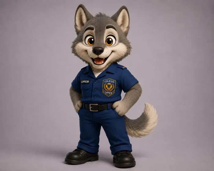 Mascote lobo do CPPEM